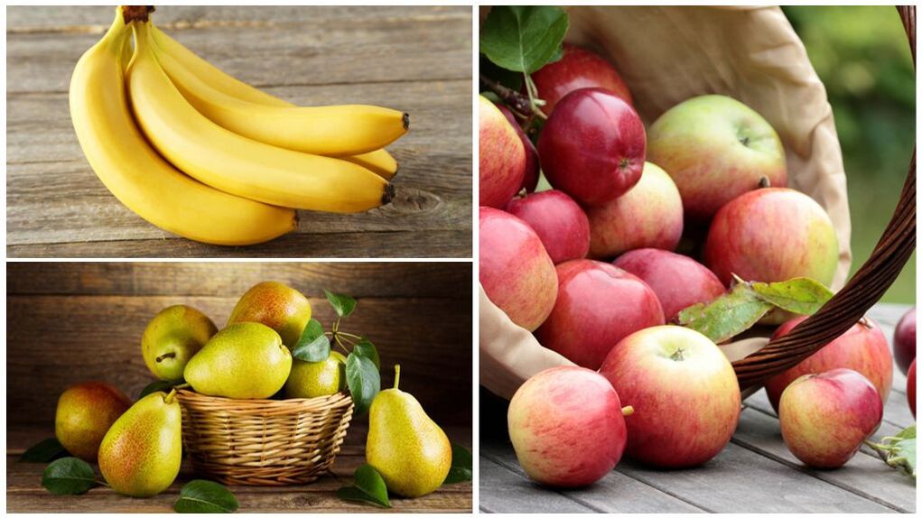Hyviä hedelmiä kihtiin - banaanit, päärynät ja omenat